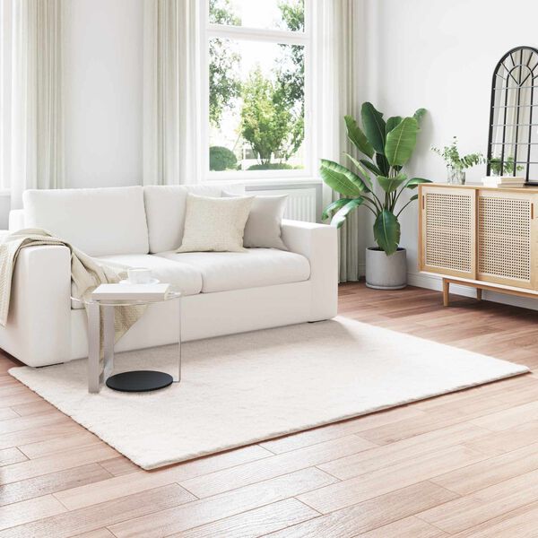 vidaXL Tapis en Fourrure Synth&eacute;tique de Lapin Olite Cr&egrave;me 160 x 230 cm