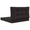 vidaXL Coussin de canap&eacute; d'ext&eacute;rieur 2 pcs Noir Polyester