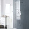 vidaXL Panneau de douche Verre 25 x 44,6 x 130 cm Blanc