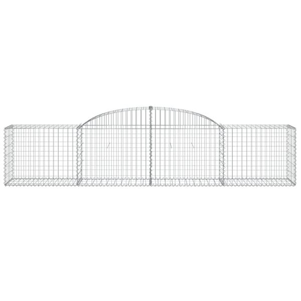 vidaXL Paniers &agrave; gabions arqu&eacute;s 30 pcs 300x50x60/80 cm fer galvanis&eacute;