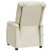 vidaXL Fauteuil de massage blanc cr&egrave;me similicuir