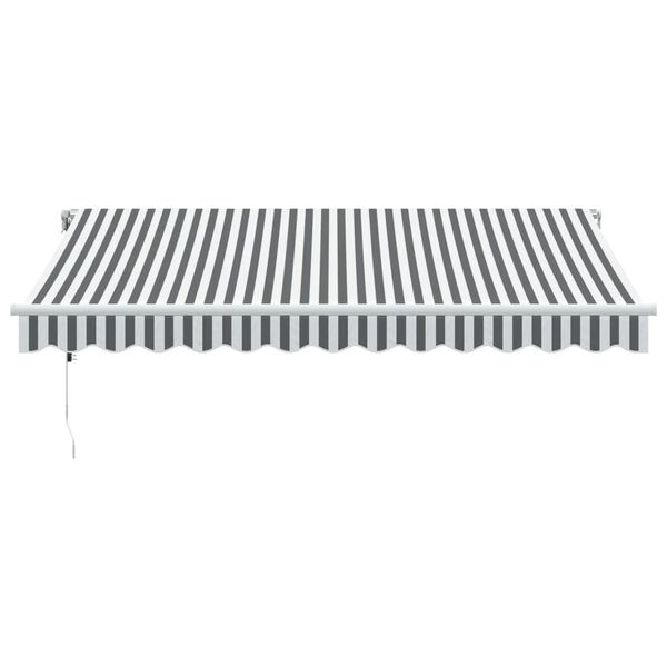 vidaXL Auvent r&eacute;tractable automatique avec LED anthracite et blanc