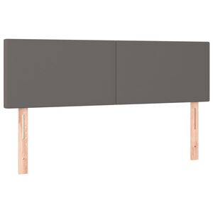 vidaXL T&ecirc;tes de lit Gris 144x5x78/88 cm Similicuir