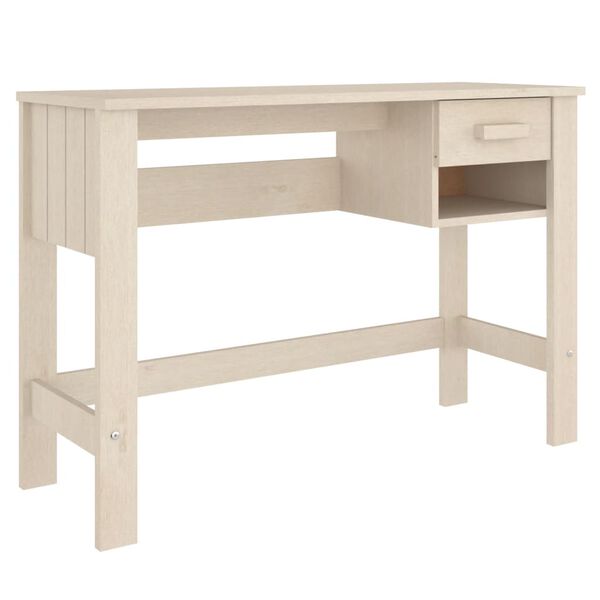 vidaXL Bureau HAMAR Marron miel 110x40x75 cm Bois massif de pin