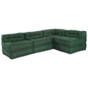 vidaXL Unit&eacute; de canap&eacute; modulaire Tissu Vert 210 x 140 x 56 cm