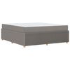 vidaXL Cadre de lit avec matelas Taupe 180 x 200 cm tissu