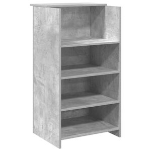 vidaXL Bureau de r&eacute;ception gris b&eacute;ton 55x50x103,5 cm bois d'ing&eacute;nierie