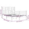 vidaXL Cadre de lit sans matelas blanc 120x200 cm bois massif