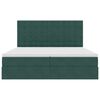 vidaXL Lit de Rangement avec matelas Vert fonc&eacute; 200 x 200 cm Velours