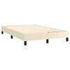 vidaXL Sommier &agrave; lattes de lit avec matelas et LED Cr&egrave;me 120x200 cm