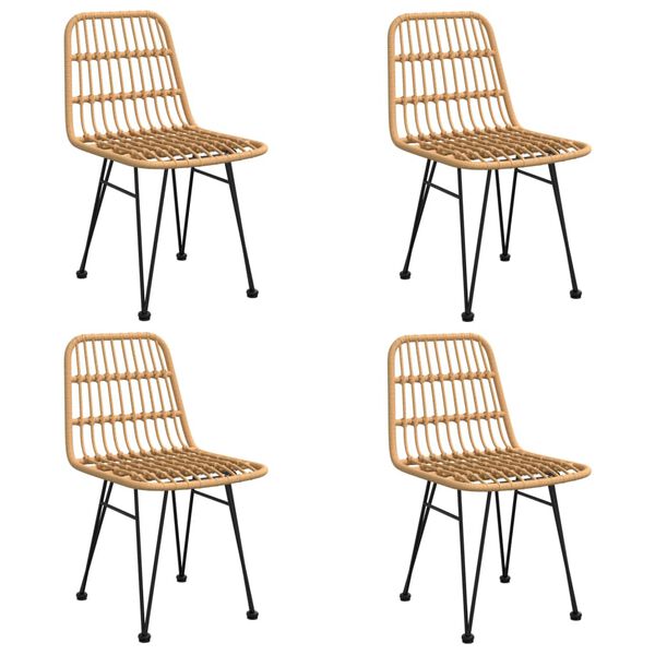 vidaXL Ensemble &agrave; manger de jardin 5pcs R&eacute;sine tress&eacute;e