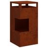vidaXL Bassin de feu Marron 50 x 50 x 100 cm Acier patin&eacute;