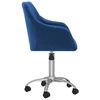 vidaXL Chaises pivotantes &agrave; manger lot de 6 bleu tissu