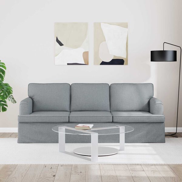 vidaXL Canap&eacute; Gris clair 201 x 80 x 85 cm tissu