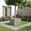 vidaXL Lit sur&eacute;lev&eacute; gabion Argent&eacute; 60 x 60 x 40 cm Acier galvanis&eacute;