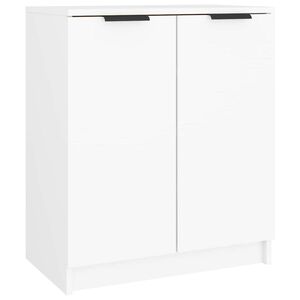 vidaXL Armoire &agrave; chaussures Blanc 59x35x70 cm Bois d'ing&eacute;nierie