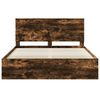 vidaXL Cadre de lit Ch&ecirc;ne fum&eacute; 160 x 200 cm Bois de pin massif