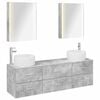 vidaXL Ensemble de mobilier de salle de bain 5 pcs Gris b&eacute;ton