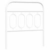 vidaXL T&ecirc;te de lit de remplacement m&eacute;tal blanc 80 cm