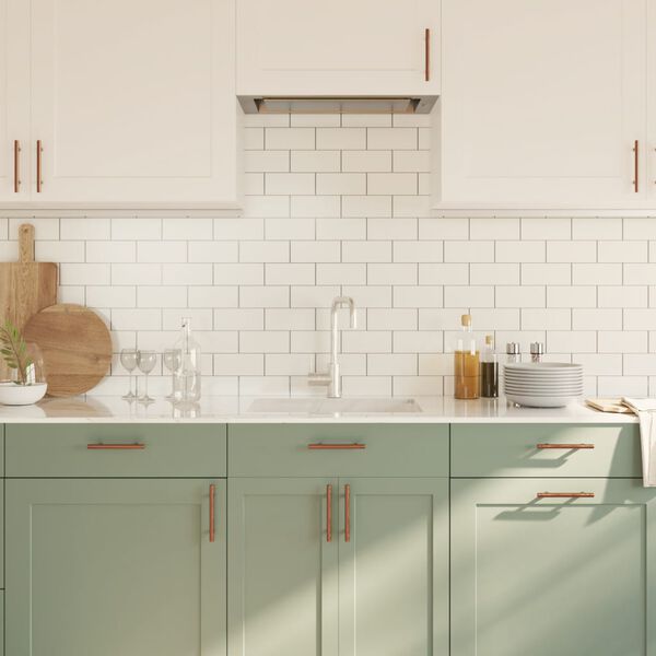 vidaXL Poignées d'armoire 10 pcs bronze 96 mm acier inoxydable