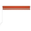 vidaXL Auvent manuel r&eacute;tractable 450x350 cm Orange et marron