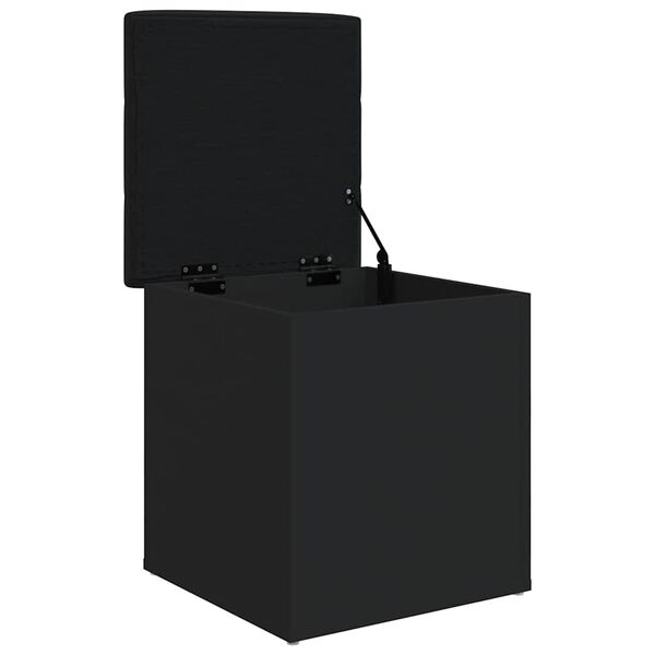 vidaXL Banc de rangement noir 42x42x45 cm bois d'ing&eacute;nierie