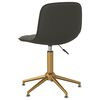 vidaXL Chaises pivotantes &agrave; manger lot de 2 Gris fonc&eacute; Velours