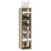 vidaXL Armoire &agrave; chaussures Ch&ecirc;ne sonoma 27,5x27x102 cm