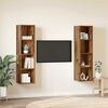 vidaXL Ensemble meuble TV 2 pcs Marron 37 x 37 x 142,5 cm