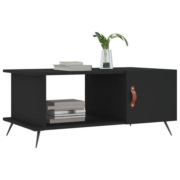 vidaXL Table basse noir 90x50x40 cm bois d'ing&eacute;nierie