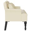 vidaXL Banc Chesterfield Cr&egrave;me 120,5 x 65 x 75 cm Simili cuir
