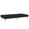 vidaXL Canap&eacute;-lit &agrave; 2 places avec repose-pied noir tissu
