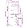 vidaXL Haut Armoire Ch&ecirc;ne noir 69,5 x 34 x 180 cm Bois d'ing&eacute;nierie
