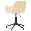 vidaXL Chaises pivotantes &agrave; manger lot de 2 cr&egrave;me velours