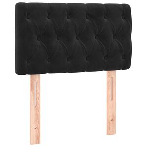 vidaXL T&ecirc;te de lit Noir 80x7x78/88 cm Velours