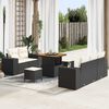 vidaXL Ensemble de canap&eacute; de jardin avec coussin 8 pcs Noir et cr&egrave;me