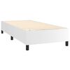 vidaXL Sommier &agrave; lattes de lit matelas LED Blanc 90x200cm Similicuir