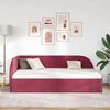 vidaXL Cadre de lit d'angle avec t&ecirc;te de lit Bordeaux 80 cm x 200 cm