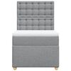 vidaXL Sommier &agrave; lattes de lit et matelas Gris clair 90x190 cm Tissu