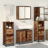 vidaXL Ensemble de mobilier de salle de bain 4 pcs Bois Ancien