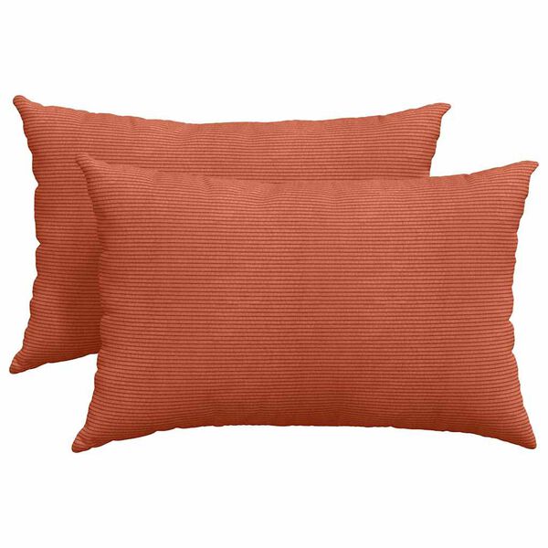 vidaXL Coussins de canap&eacute; 2 pcs Rouge orange 60 x 40 cm