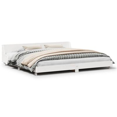 vidaXL Cadre de lit sans matelas blanc 180x200 cm bois massif de pin