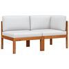 vidaXL Salon de jardin 2 pi&egrave;ces avec coussins en bois d'acacia et corde