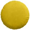 vidaXL Coussins de si&egrave;ge 2 pcs Jaune &Oslash; 40 x 13 cm Velours