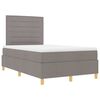 vidaXL Lit &agrave; ressort LED avec matelas Taupe 120 x 200 cm tissu