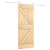 vidaXL Porte coulissante 80 x 210 cm Bois de pin massif
