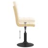 vidaXL Chaises pivotantes &agrave; manger lot de 6 cr&egrave;me velours