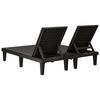 vidaXL Chaise longue double noir 155x138x83 cm polypropylène