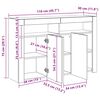 vidaXL Buffet avec lumi&egrave;res LED gris b&eacute;ton 116x30x75 cm