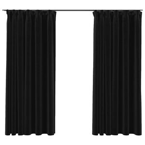 vidaXL Rideaux occultants aspect lin crochet 2pcs Anthracite 140x175cm
